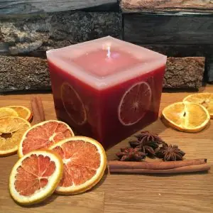 Orangenkerze – Orangen rot